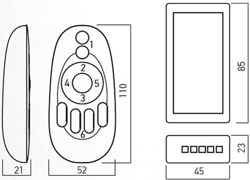 LED DIMMER 12/24V 3CHx6A RADIO