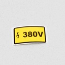 AUTOCOLANT 380V 2.5x2.5cm