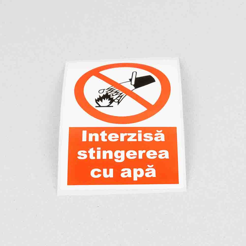 AUTOCOLANT INTERZIS STINGEREA CU APA 11x8cm