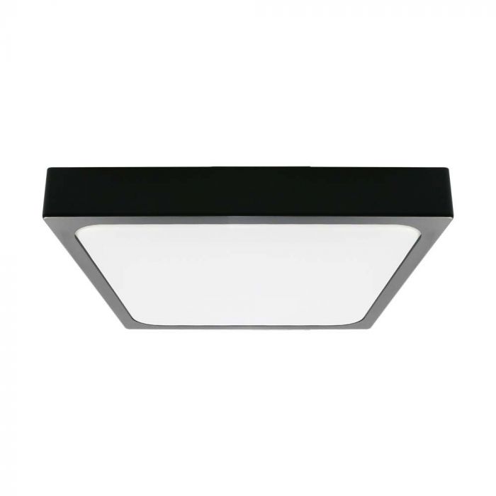 CIL PLAFONIERA IP44 4000K 18W 1800 lm PATRATA D:225x225x60mm NEAGRA