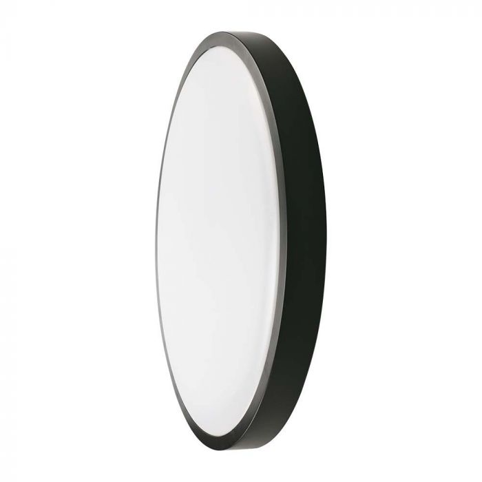 CIL PLAFONIERA SENZOR IP44 4000K 24W 2400 lm ROTUNDA D:225x65mm NEAGRA