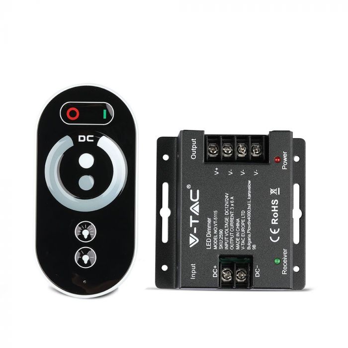 LED DIMMER 12/24V 3CHx6A TOUCH MONOCOLR