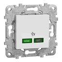 NEW UNICA 2M MEC. INCARCATOR USB C 65W ALB NU501418