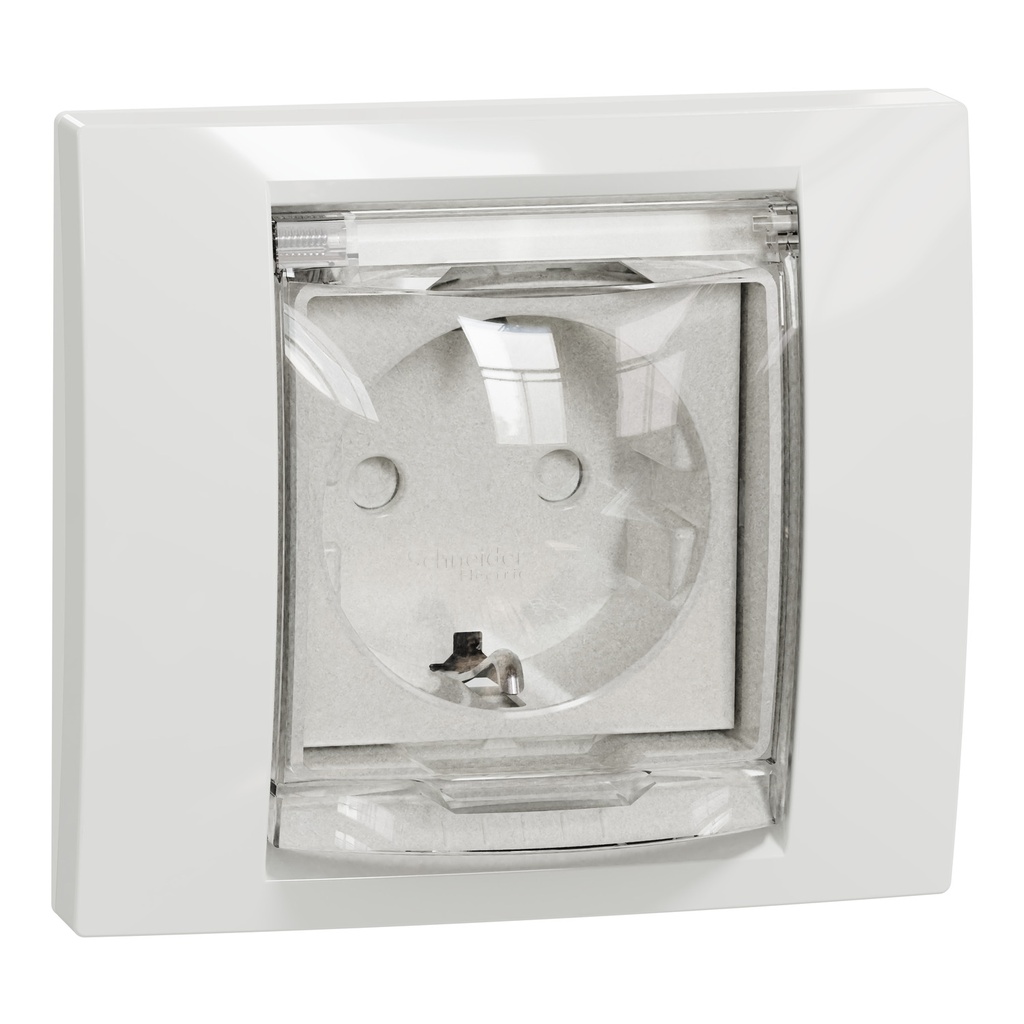 NEW UNICA 2M PRIZA 2P+E IP44+SUP.FIX. CAPAC, OBT, ALB NU003718