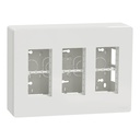 NEW UNICA DOZA PT+PLACA+SUPORT 3x4 MODULE VERTICAL ALB NU123418