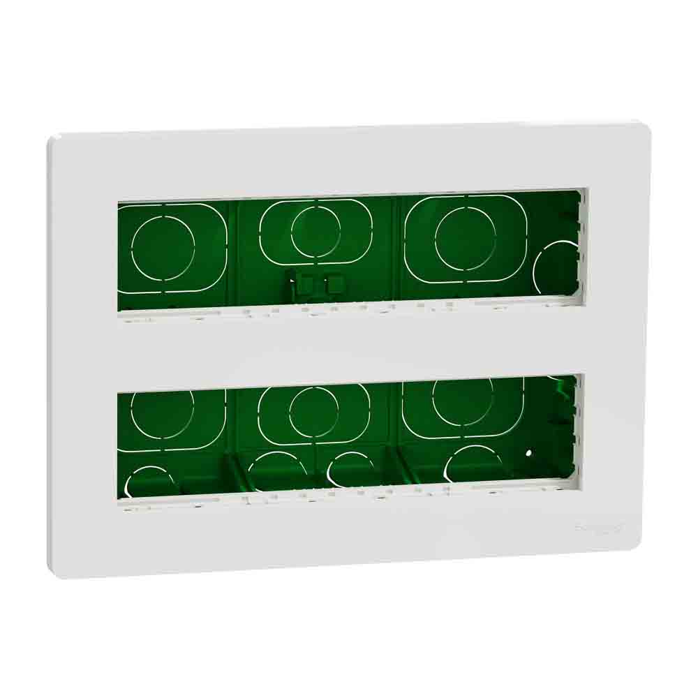 NEW UNICA DOZA ST+PLACA+SUPORT 2x8 MODULE ALB ANTIBACTERIAN NU171820