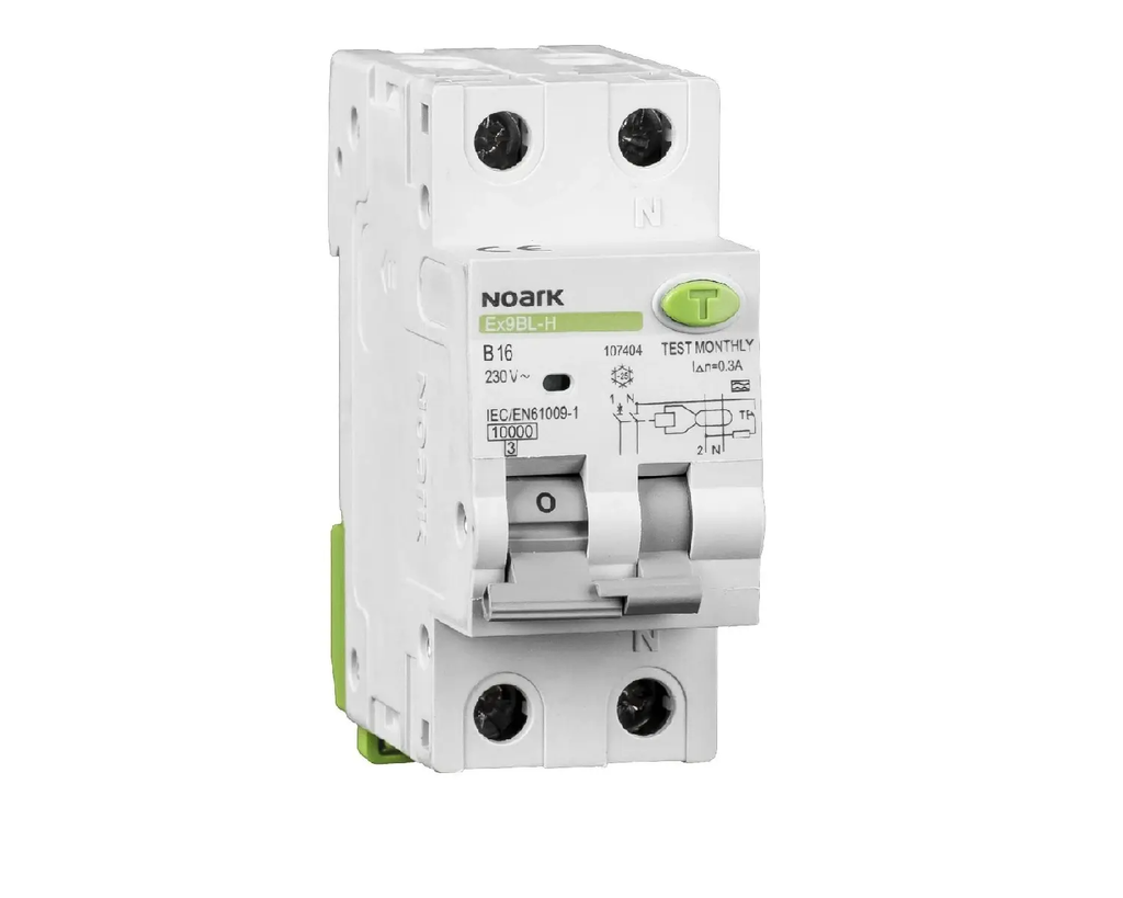 NOARK VIGI 1P+N 25A C 10kA 30mA Tip AC Ex9BL 107396