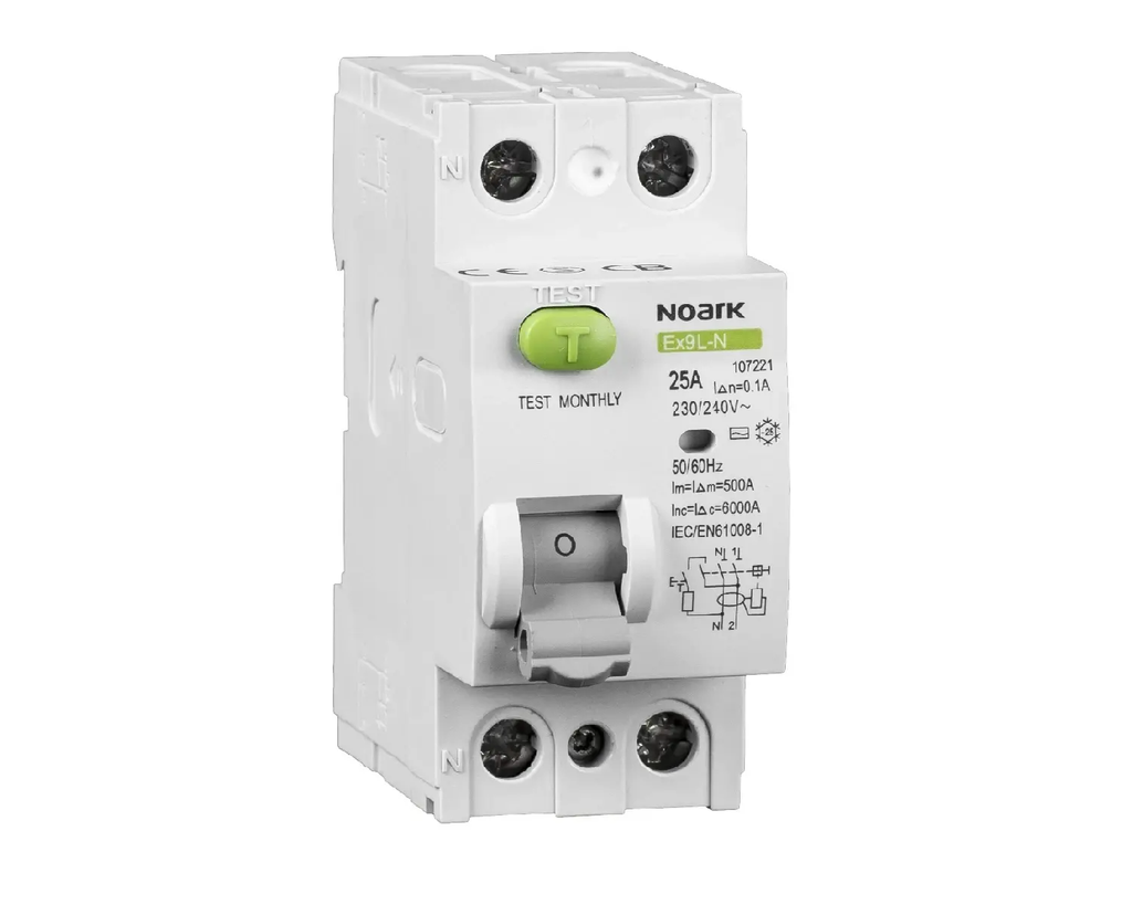 NOARK INTR DIF. 2P 25A 6kA 30mA Tip AC Ex9L-N 108314