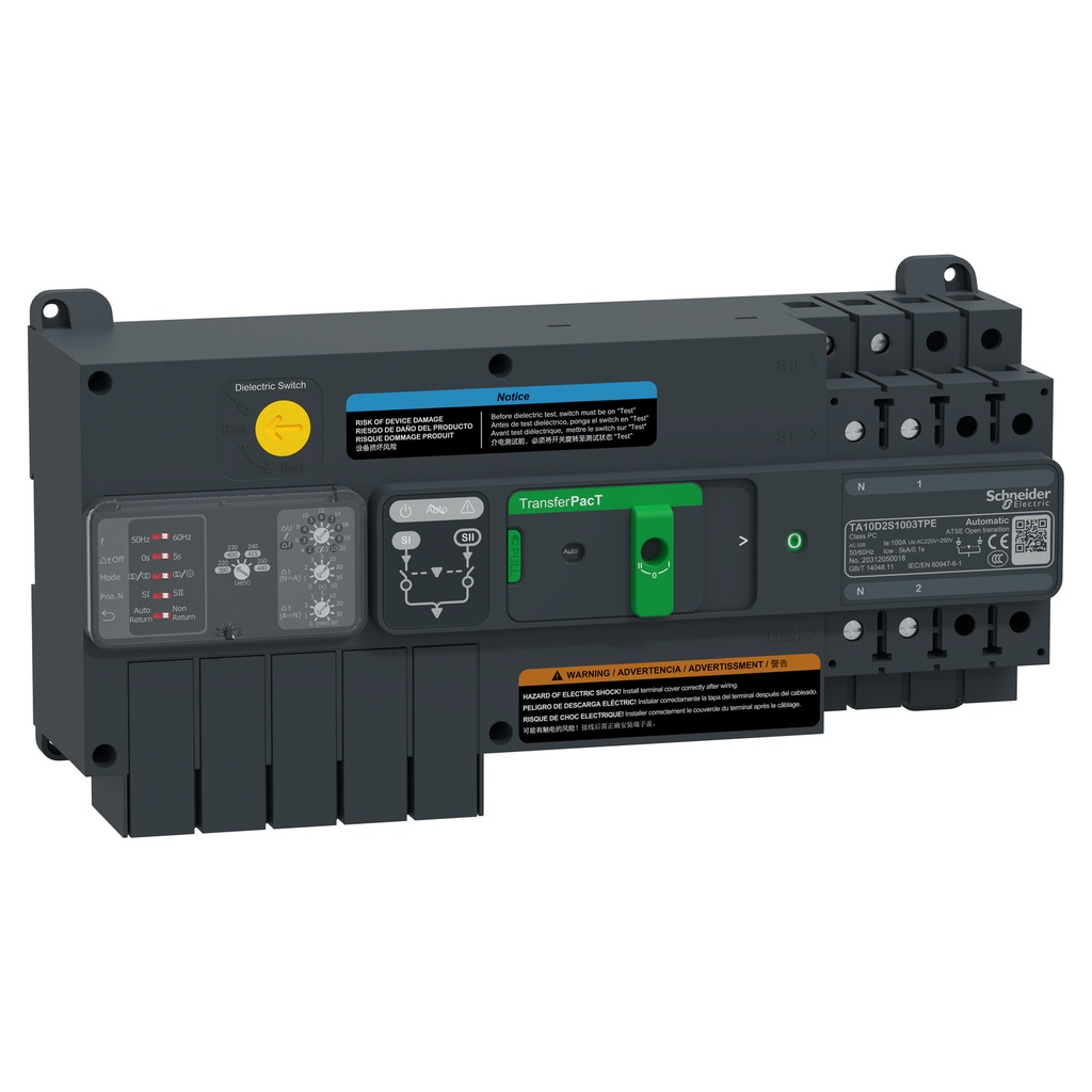 SCH AAR TRANSFERPACT ACTIV AUTOMAT 2P 100A 230V ROTATIV TA10D2S1003TPE