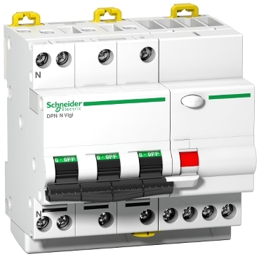 SCH VIGI 3P+N 10A C 6kA 300mA Tip AC Acti9 A9D41710