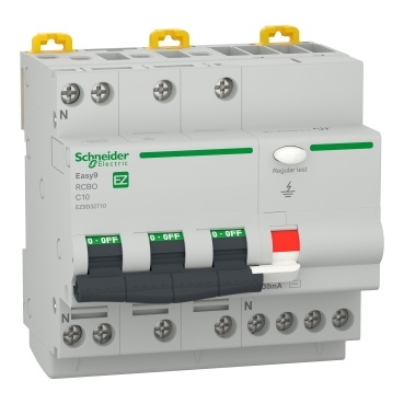 SCHE VIGI 3P+N 10A C 4.5kA 30mA Tip AC Easy9 EZ9D32710