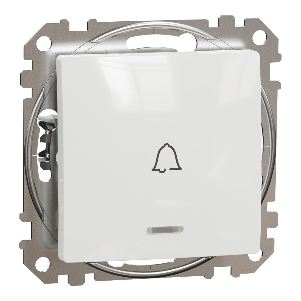 SEDNA DESIGN INTRERUPATOR SONERIE LED ALBAS. SI SIMBOL 10A ALB SDD111131L