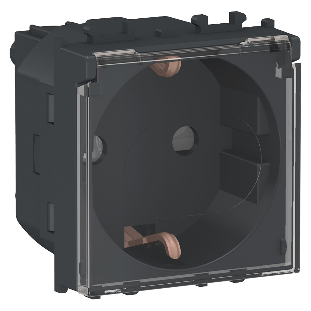 STYL NEGRU 2M PRIZA 2P+E, OBTURATOARE, CAPAC LMR5310003