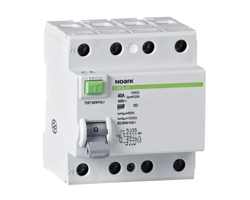NOARK INTR DIF. 4P 80A 10kA 100mA Tip AC Ex9CL-100 100723
