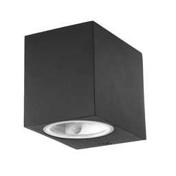 [7510 VT-7651] CIL ARH APLICA 1xGU10 PATRATA NEAGRA IP44 VT