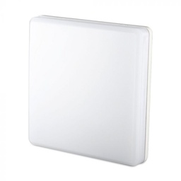 [13969 VT-8066SQ] CIL PLAFONIERA IP44 4000K 25W 2500 lm PATRATA D:300x300x50mm ALBA