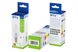 [LD-SMNGC30B-60] GTV BEC LED E14 6W 520 lm 4000K C30 LUMANARE