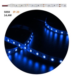 [05-0811/ALBASTRU] LED BANDA 12V IP54 ALBASTRU 14.4W 1440 lm/m (5ml/rola)