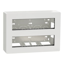 [NU121020] NEW UNICA DOZA PT+PLACA+SUPORT 2x10 MODULE ALB ANTIBACTERIAN NU121020