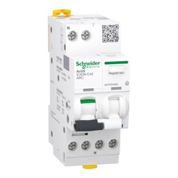 [A9TPE4640] SCH AFDD 1P+N 25A C  MCB+DISP.DETECTIE ARC ELECTRIC 40A C  IC40N A9TPE4640
