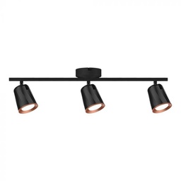 [218259] CIL INTERIOR PLAFONIERA LED 3000K 3x6W 1620 lm NEGRU