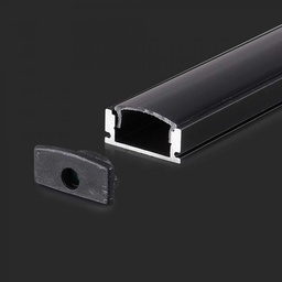[2873 VT-8113] PROFIL LED IN KIT CU DISPERSOR NEGRU 17.4x7mm (2ml/buc)