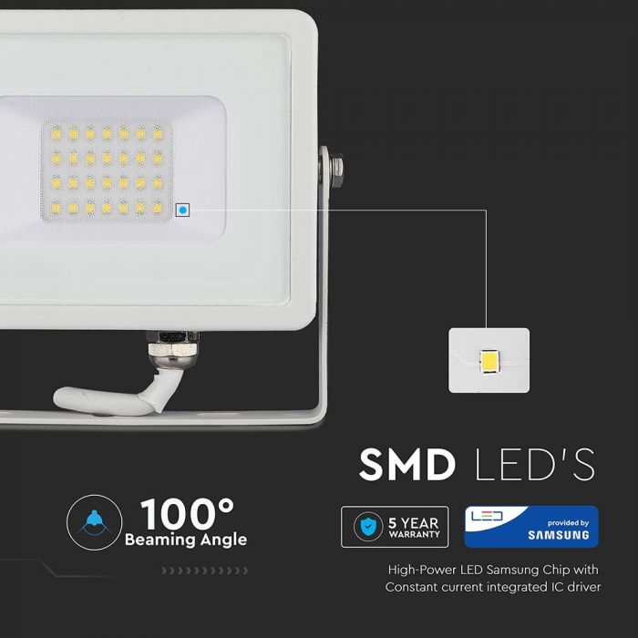 PROIECTOR CU LED 20W 4000K 1600 lm IP65 ALB