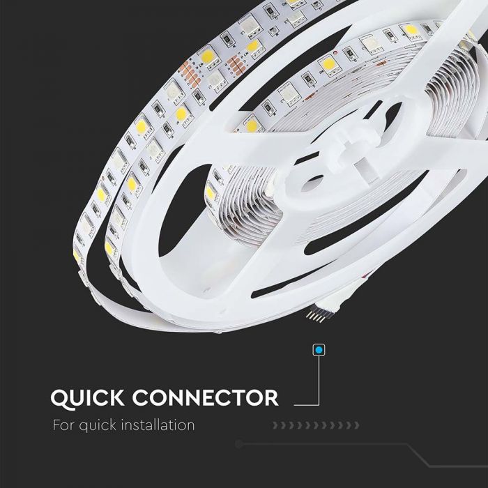 LED BANDA 12V IP20 RGB+6400K 8W 357 lm/m (5ml/rola)