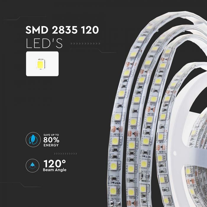 LED BANDA 24V IP65 6500K 7.2W 750 lm/m (10ml/rola)