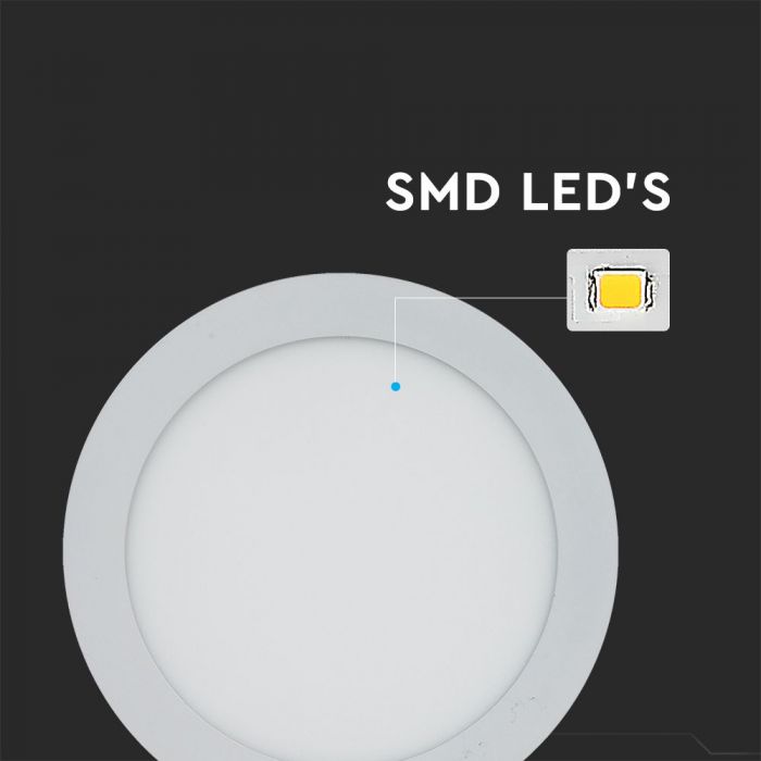 DOWNLIGHT CU LED 3000K 22W 1800 lm IP20 ROTUND D=240x12mm VT