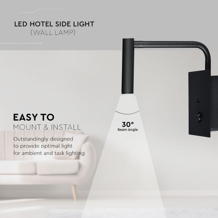 CIL INTERIOR APLICA LED 3000K 3W 180 lm INTR. SI USB PORT D:120x120x45mm NEAGRA VT