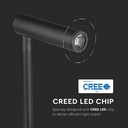 CIL INTERIOR APLICA LED 3000K 3W 180 lm INTR. SI USB PORT D:120x120x45mm NEAGRA VT