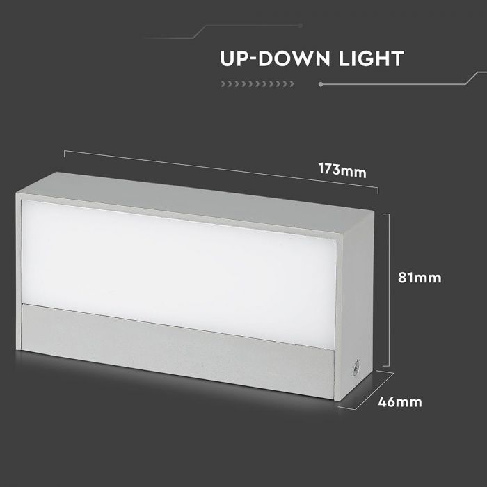 CIL ARH APLICA 6400K 9W 400 lm ALBA 2-WAY D:173x81x46mm IP65 VT