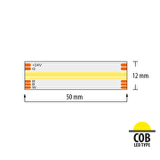 URMET BANDA LED PROFESIONALA RGB+4000K 5M , 24V 15.8W/ML COB LC560RGBW