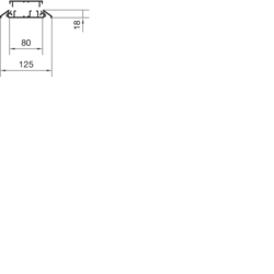 HAGER CANAL PARDOSEALA ALUMINIU 125x18 AKA181250ELN