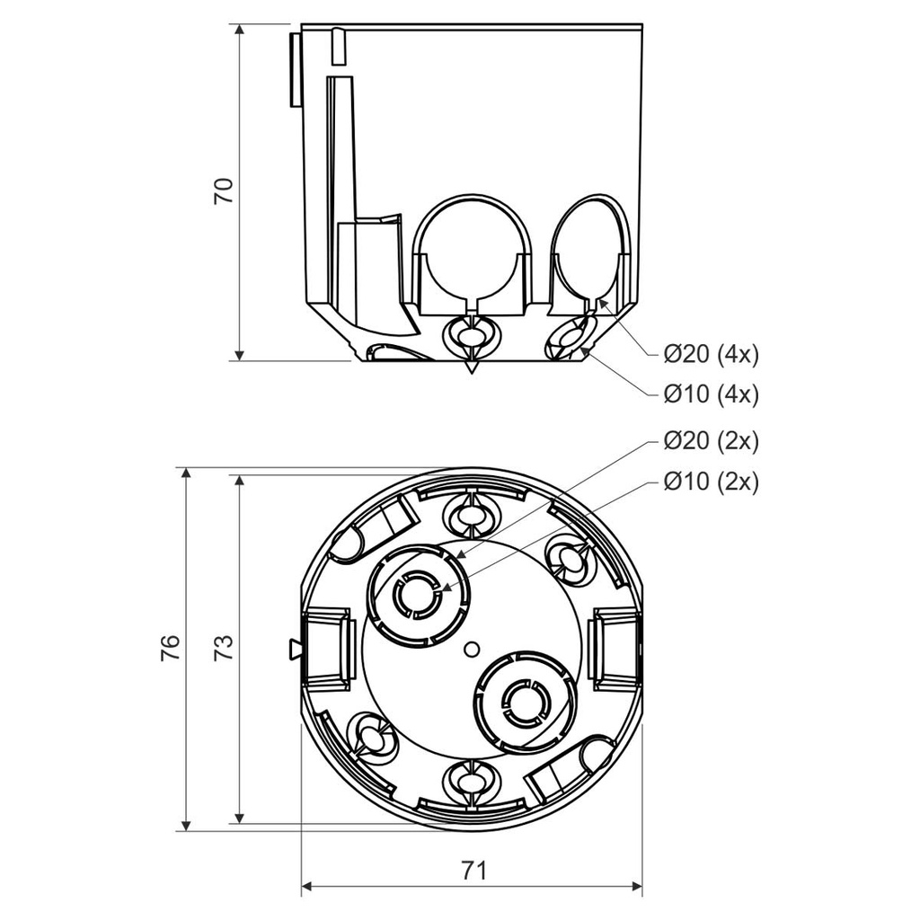 DOZA APARAT RIGIPS 2M KPR68/71LNA KOPOS