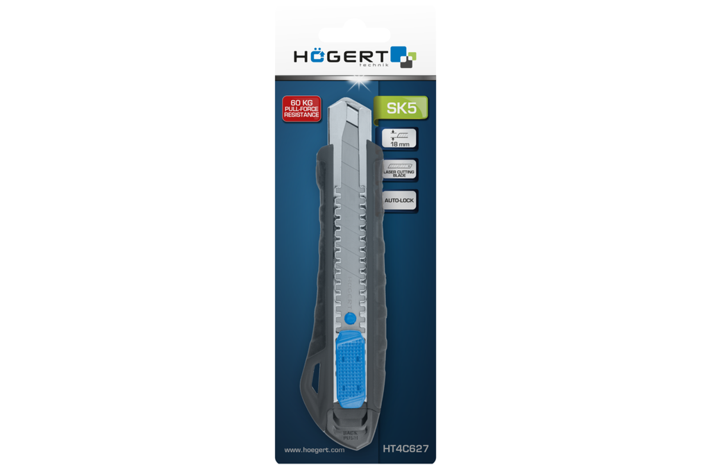 CUTTER LAMA 18mm PLASTIC CU BLOCARE HT4C627
