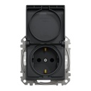 SEDNA DESIGN ANTRACIT PRIZA 2P+E IP44 OBT+CAPAC SDD214023