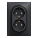 SEDNA DESIGN ANTRACIT PRIZA DUBLA 2P+E OBT SDD314221