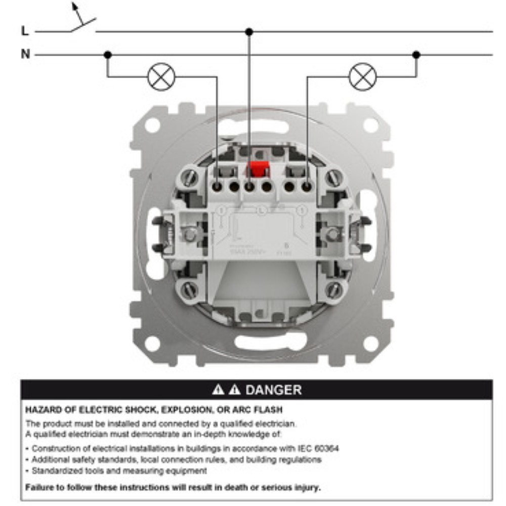 SEDNA DESIGN COMUTATOR 10AX LED ALB SDD111105L