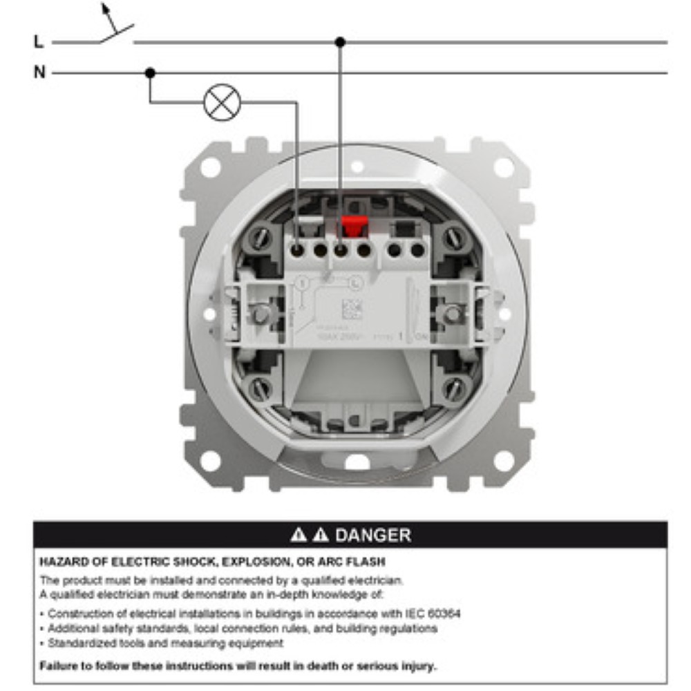 SEDNA DESIGN INTRERUPATOR 10AX ALB IP44 SDD211101