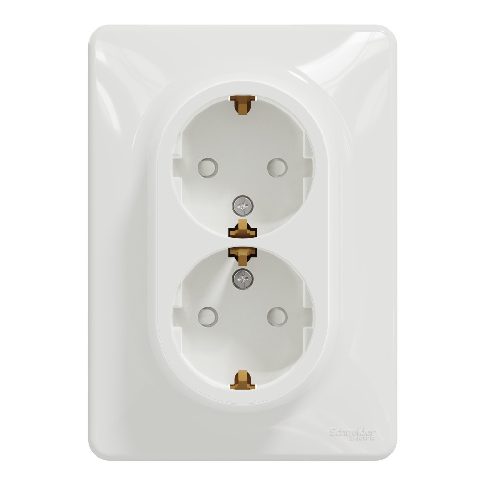 SEDNA DESIGN PRIZA DUBLA 2P+E OBT ALB SDD311221