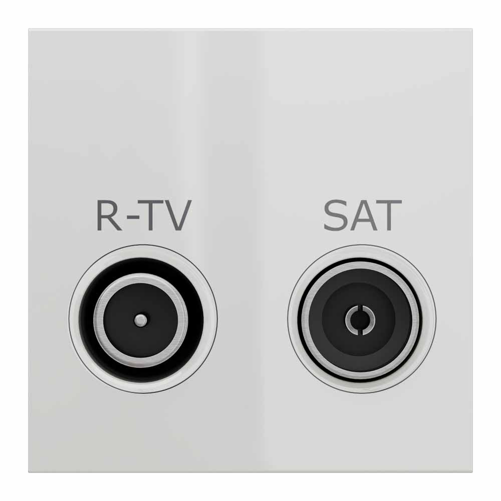 NEW UNICA 2M PRIZA R-TV/SAT INTERMEDIARA  ALB NU345618