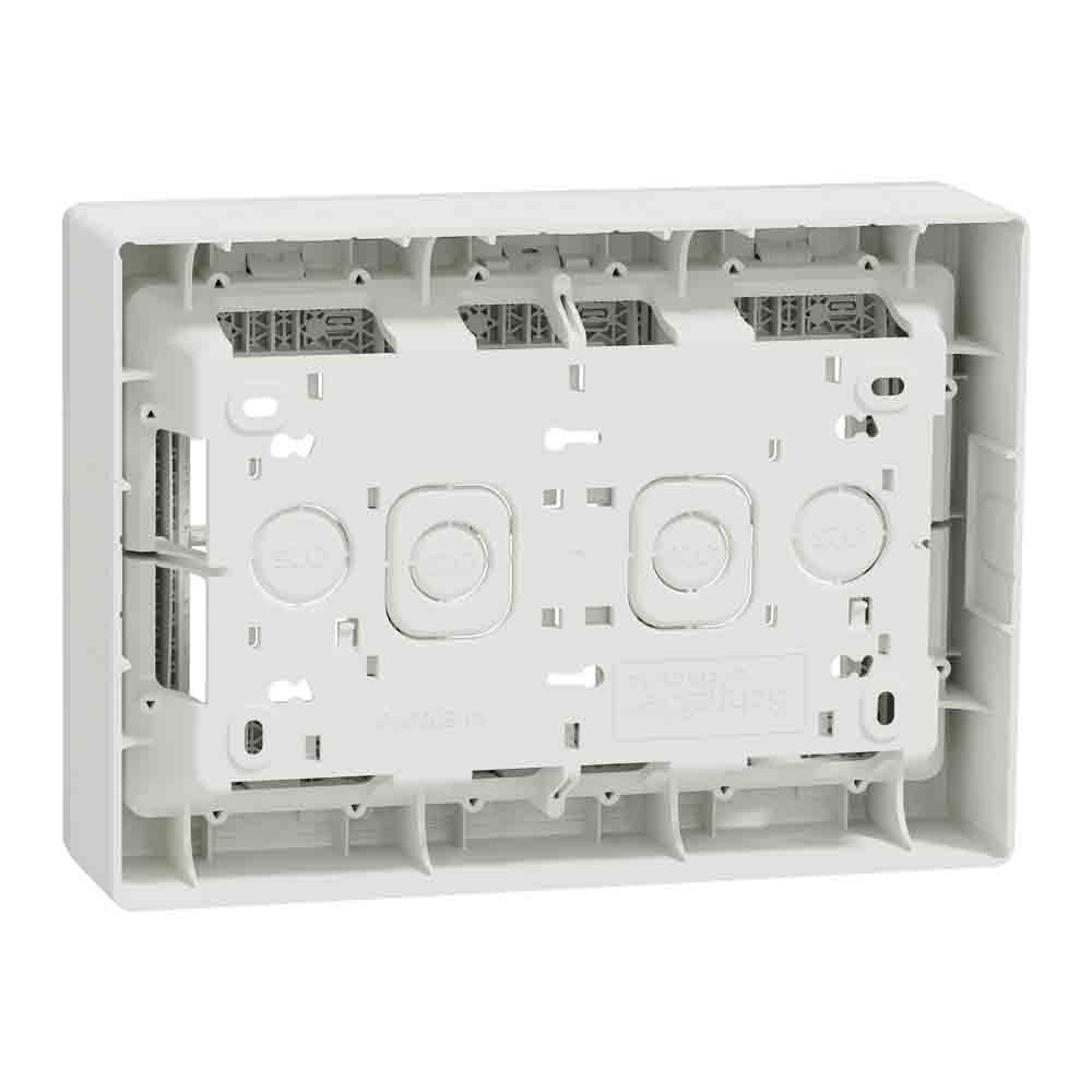 NEW UNICA DOZA PT+PLACA+SUPORT 3x4 MODULE VERTICAL ALB NU123418