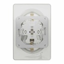 NEW UNICA PRIZA DUBLA 2P+E 16A, ALB NU206718