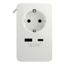 NEW UNICA SYSTEM+ 1xSCHUKO 1xUSB A 1xUSB C 3.1A INS44050 ALB