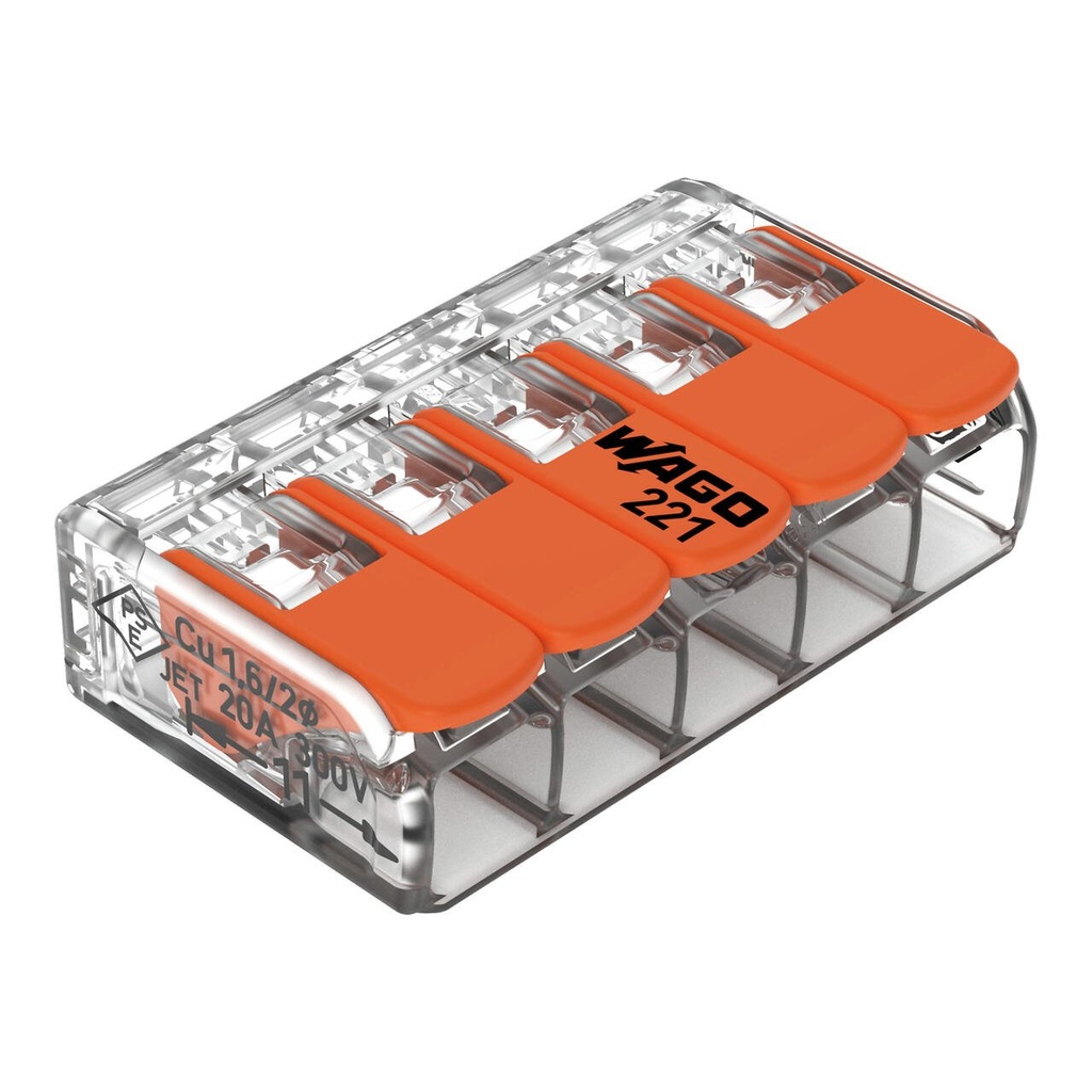 CLEMA INFIGERE PT. MYF - 5 G. (1.5-4) WAGO 221-415