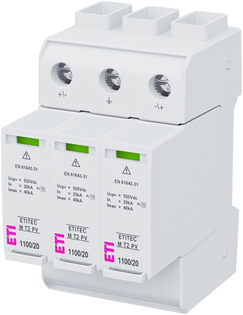 ETI DESCARCATOR 3P TIP 2 1100V 20KA 002440515