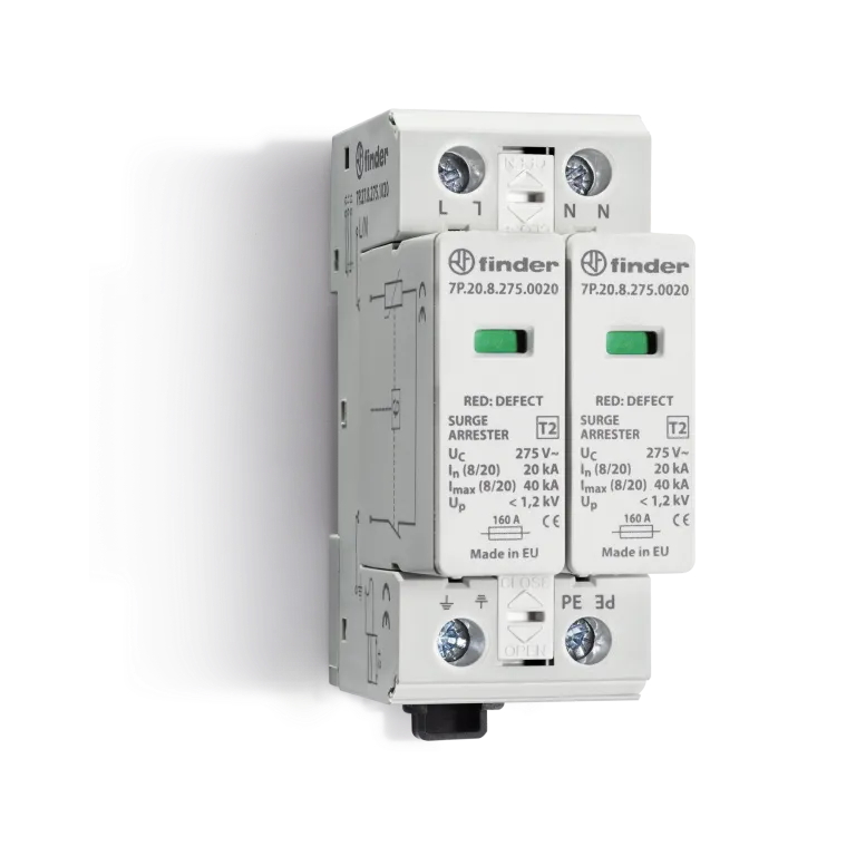 FIN DESCARCATOR 2P 20KA 275V TIP 2 7P2782750020