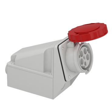 PRIZA TRIFAZ 63A 5P - FIX. PE PERETE IP67 81183